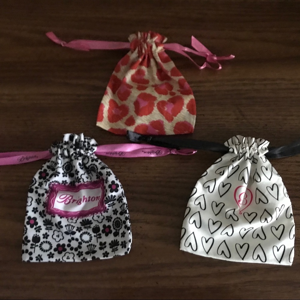 3 Brighton Jewelry Pouches / Dust Bags